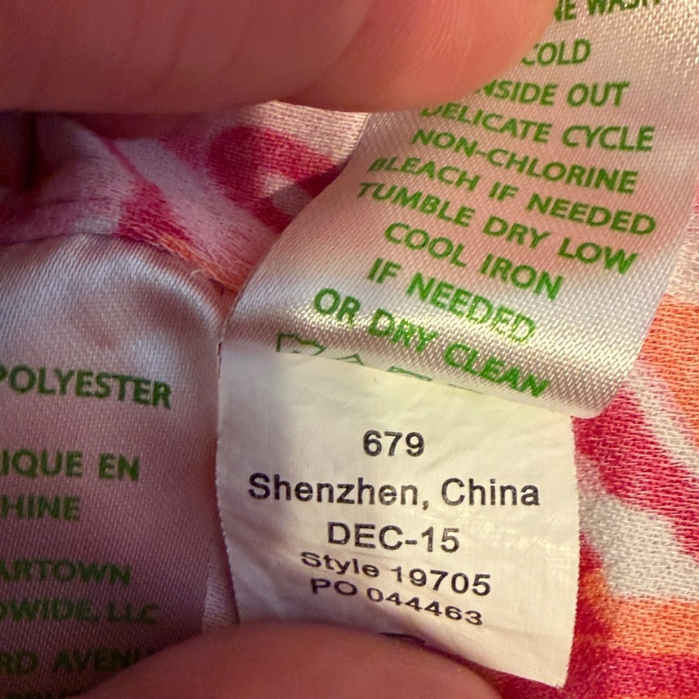 Lilly Pulitzer women 12 large Ivy Crop Top Pink Pout Mango Salsa floral print - Picture 7 of 8